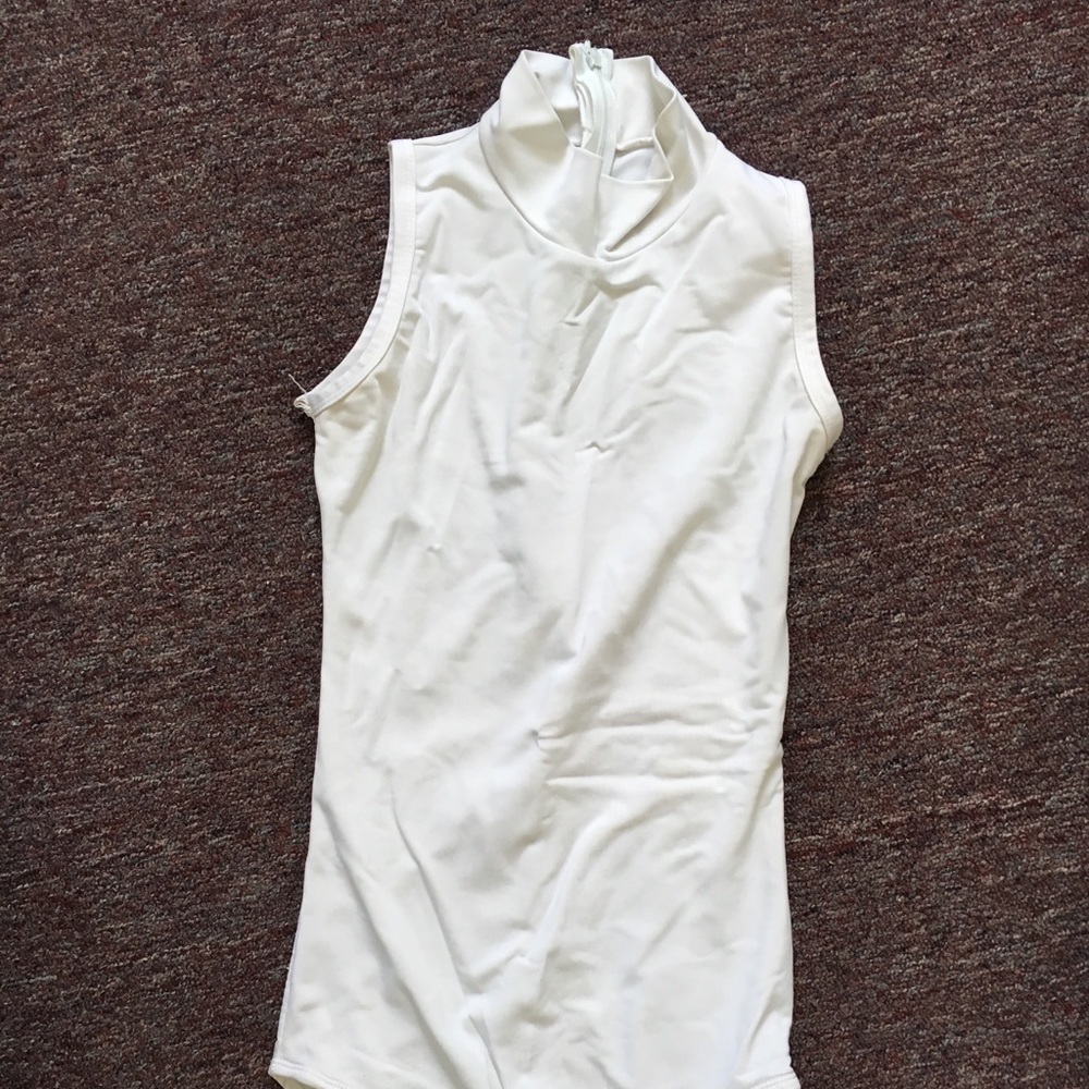 White leotard - turtleneck